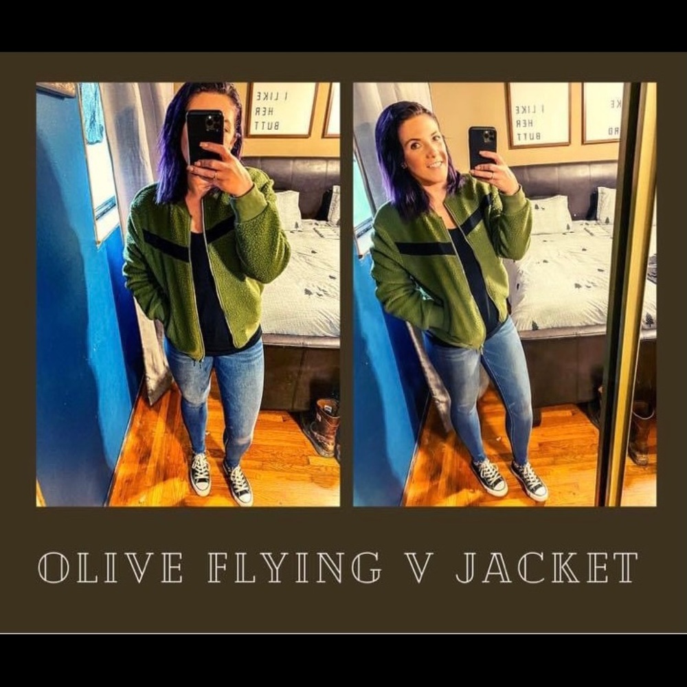 Zyia Olive Flying V Jacket